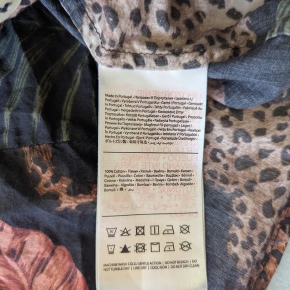 Desmond & Dempsey Soleia Leopard Multi Shirt In Navy - Picture 10 of 14